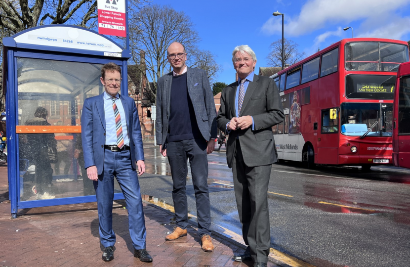 Andy Street, Andrew Mitchell MP, and Leader of the Town Council Simon Ward