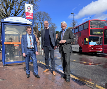 Andy Street, Andrew Mitchell MP, and Leader of the Town Council Simon Ward