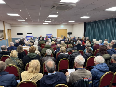 'Standing Room' only as over 120 residents filled Sutton Town Hall